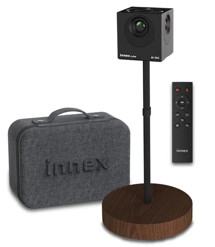 Vista 7 de Innex C570 Cámara web gran angular de 120° 4K con seguimiento de IA y encuadre automático Webcam with Microphone, ePTZ, 5X Digital Zoom, Remote