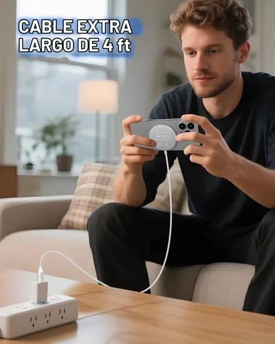 Vista 8 de Yootech para cargador Mag-Safe, almohadilla de carga inalámbrica rápida Qi2