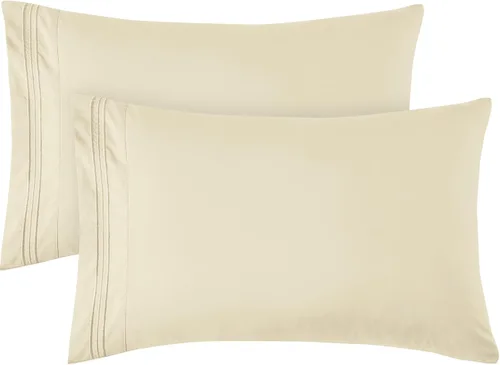 Vista 23 de YIYEA Juego de 2 fundas de almohada estándar de microfibra ultra suave de doble cepillado, fundas de almohada estándar, fundas de almohada florales