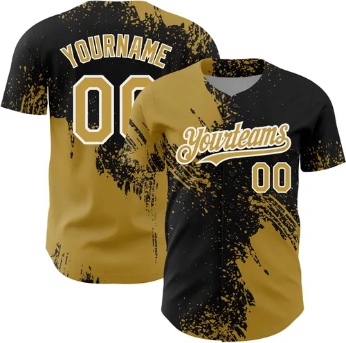 Vista 18 de Camiseta de béisbol personalizada con patrón de cepillo de béisbol, camisas de béisbol personalizadas, uniforme deportivo, número de nombre cosido