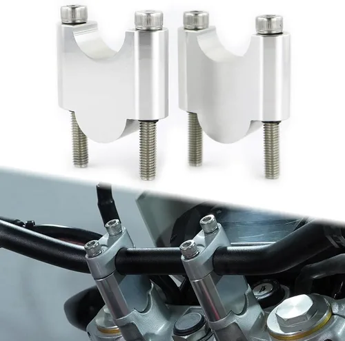 Vista 8 de Xitomer Elevadores de manillar de motocicleta ADV de 1 1/8 pulgadas, 1.126 in, sin abrazaderas, apto para VFR1200X, Street Triple RS, Street Triple