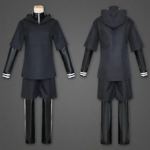 Vista 3 de Disfraz de anime Kaneki Cos disfraz de combate de Halloween conjunto completo + máscara con cremallera