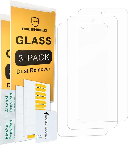 Vista 2 de Mr.Shield Paquete de 3 protectores de pantalla de vidrio templado para Xiaomi 13 Vidrio de Japón con dureza 9H