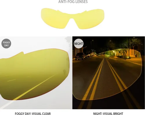 Vista 4 de MEETLOCKS Gafas de sol deportivas resistentes a los arañazos con marco TR90 elástico