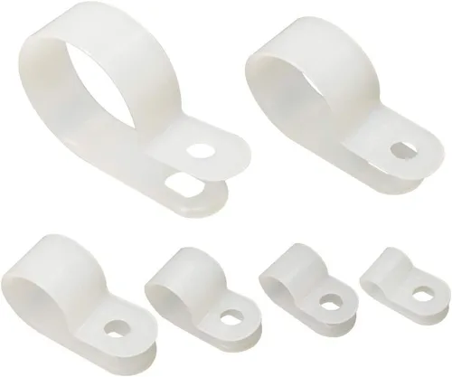 Vista 8 de 100 Uds Abrazadera De Cable 1/2 "R-Tipo Clip De Cable Abrazadera De Alambre Clips De Sujetadores De Cable De Nylon Para La Gestión De Cables - Negro