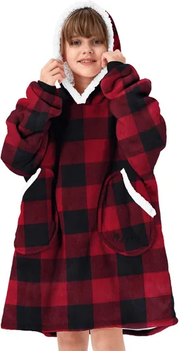 Vista 15 de American Trends Wearable Blanket Hoodie, Oversized Sherpa Warm Hoodie Blanket Thick Sweatshirt, Gift for Women Men Girls