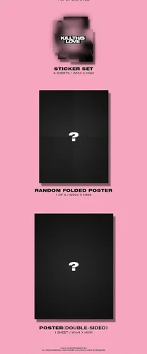 Vista 4 de Blackpink 2º mini álbum [Kill This Love] [Pink Ver.] - Paquete de CD, fotolibros, tarjeta de fotos, póster plegado con beneficio de pedido previo