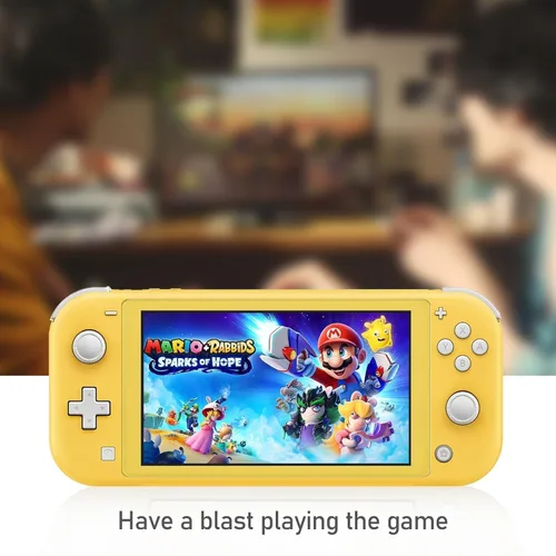 Vista 6 de Linsaner Protector de pantalla de vidrio templado, hecho a medida para Nintendo Switch Lite HD, antiarañazos, transparente y transparente