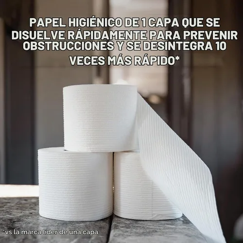 Vista 2 de Scott Papel higiénico de rápida disolución, 12 rollos dobles, 231 hojas por rollo