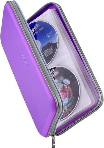 Vista 8 de Cartera organizadora y de almacenamiento, de alta resistencia y con capacidad para 70 CDs, DVDs, Blu-ray., negro
