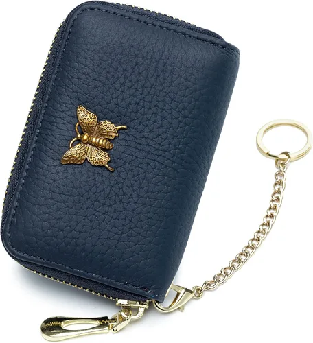 Vista 16 de imeetu Tarjetero RFID para mujer, cartera para tarjetas de visita (negro)