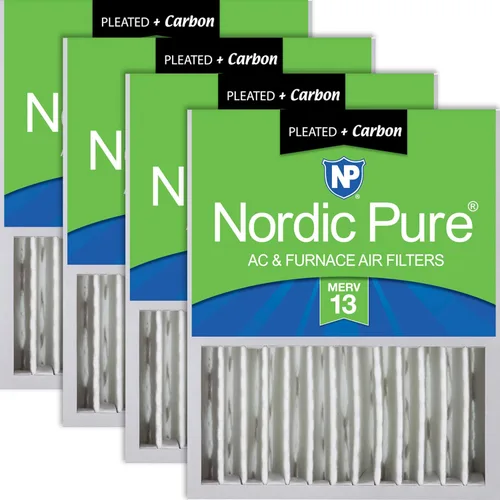 Vista 28 de Nordic Pure 16 x 20 x 5 (tamaño real: 15 7/8 x 19 5/8 x 4 3/8) Honeywell Filtros de aire de repuesto Merv 8 Plus Carbon 1 paquete