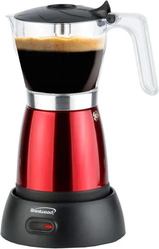 Vista 8 de Brentwood TS-119BK Máquina eléctrica inalámbrica de 550 vatios para café expreso, 6 porciones (negro)