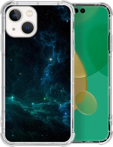 Vista 67 de CARLOCA Funda compatible con iPhone 7 Plus para niña, transparente con increíble diseño de nebulosa espacial, diseño de plástico a prueba de golpes