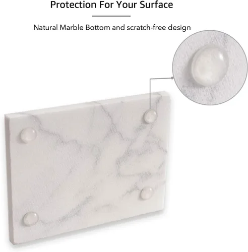 Vista 4 de Jabonera de mármol drenante para ducha de baño, antideslizante y de secado rápido