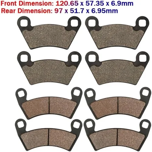 Vista 2 de Pastillas de Freno de Motocicleta Discos Delantero Trasero Para POLARIS 400 500 700 800 900 1000 Ranger 2x4 4x4 EFI HO HD RZR XP Diesel RZR-4 800