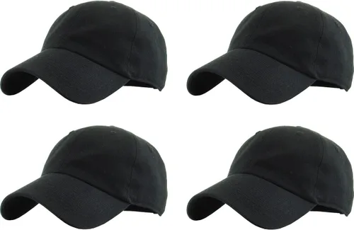 Vista 21 de KBETHOS Gorra de béisbol clásica unisex de algodón ajustable con corona baja - Sombrero liso para papá negro (1 unidad)