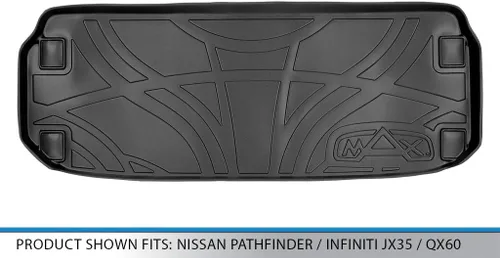 Vista 3 de SMARTLINER Tapete para maletero de carga detrás de la tercera fila compatible con Infiniti JX35 2013-2013