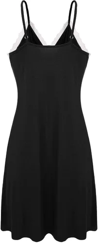 Vista 2 de Ekouaer Ropa de dormir para mujer, camisón de encaje completo