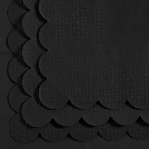 Vista 7 de 100 paquetes de servilletas de cóctel de 2 capas con borde festoneado, servilletas de postre plegadas de 5 x 5 pulgadas, servilletas desechables