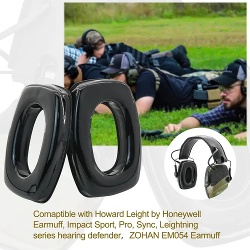 Vista 3 de Almohadillas de gel compatibles con Howard Leight de Honeywell, Impact Sport, Pro, Sync, serie de orejeras de protección auditiva, repuesto