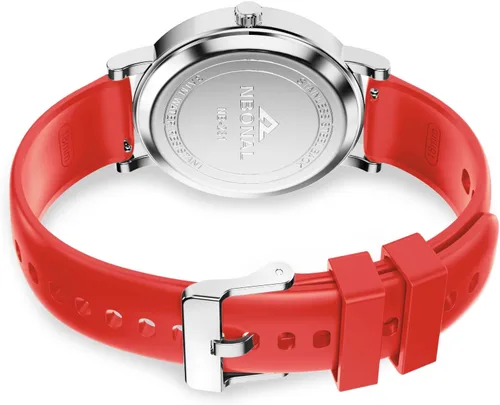 Vista 4 de Nurse Watch for Medical Doctor Professionals Student Easy Read Dial with Luminous 24 Hours Red Second Soft Silicone Band 30M Waterproof