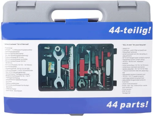 Vista 9 de 45 Piece Multi Functional Bike Repair Tool Kit with Storage Case - Essential Maintenance Tools for Road and Mountain Bikers