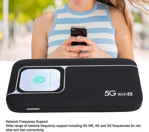 Vista 8 de 5G Mobile Wi Fi Hotspots, router de viaje portátil soporta 16 usuarios al mismo tiempo, batería grande de 7100 mAh, dispositivo de bolsillo Wi Fi