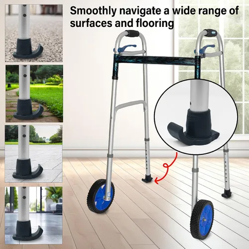 Vista 2 de DuraSki - Esquís Walker Glide extra duraderos para tubos de 1 1/8 pulgadas (negro)