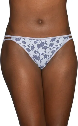 Vista 9 de Vanity Fair Bragas de bikini con tira para mujer, Illumination, con elástico sedoso y ribete de satén Paquete de 3 Negro (Midnight Black)
