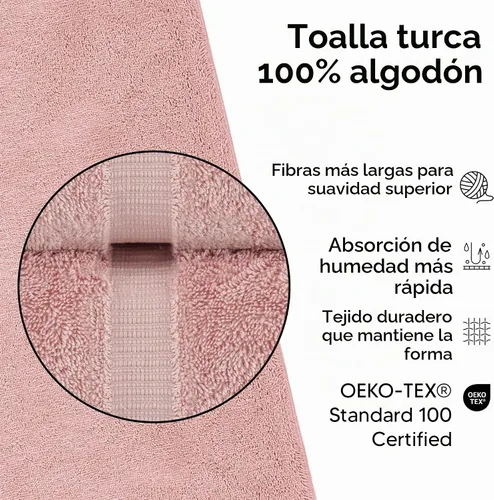 Vista 2 de Chakir Turkish Linens Toallas turcas de alta calidad 100% algodón para baño, toallas de baño grandes de 30 x 60 pulgadas (4 piezas, rosa)