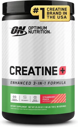 Vista 14 de Optimum Nutrition Creatina Monohidrato Plus en polvo, sabor a maracuyá naranja, mezcla de rendimiento de creatina con electrolitos