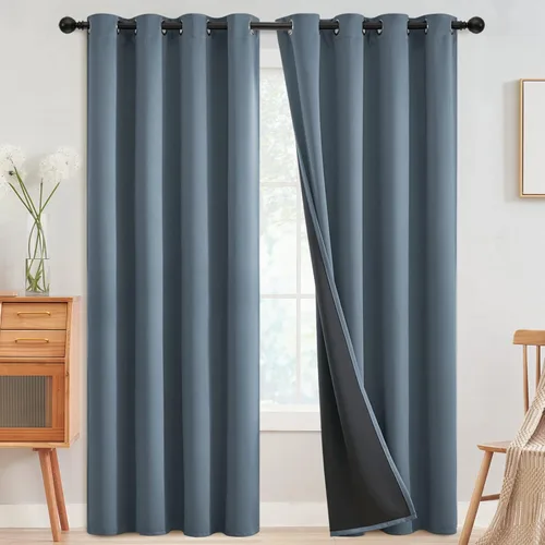 Vista 36 de SimpleHome - Cortinas opacas 100% para recámara, cortinas de ventana con ojales beige, con aislamiento térmico, cortinas de oscurecimiento