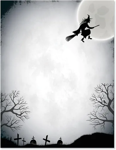 Vista 7 de Jack Stack - Papel de letras de calabaza de Halloween, 25 hojas de artículos de papelería para computadora, boletín imprimible, anuncio e invitación