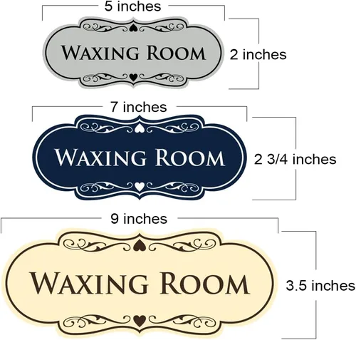 Vista 5 de Designer Waxing Room Sign (negro) - Pequeño 1 paquete
