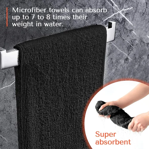 Vista 3 de TASALON Toalla de microfibra para el pelo para salón, paquete de 10, 29 x 16 pulgadas, toallas faciales de secado rápido y ultrasuaves con absorción