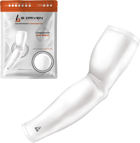 Vista 35 de B-Driven Sports Manga de Compresión Pro-Fit para Brazo - Deportes Atléticos Baloncesto, Fútbol, Sóftbol, Carrera, Juegos, - nan (1 unidad)