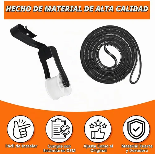 Vista 6 de 341241 691366 Kit de correa y polea de tambor para secadora compatible con Whirlpool, Kenmore - Reemplaza a AP2946843, W10131364