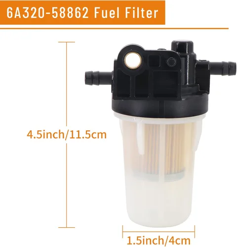 Vista 3 de 6A320-58862 Reemplazo del conjunto del filtro de combustible para Kubota B2320 B2410 L2800 L3400 LX2610HSD M5640SU RTV-X1100CR RTV-X900G RTV900W