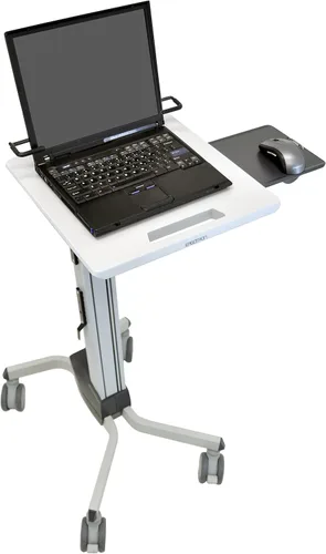 Vista 10 de Ergotron Neo-Flex Carrito de computadora con ruedas, estación de trabajo móvil de pie - Monitor, gris