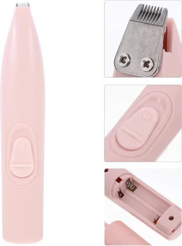 Vista 4 de Dog Paw Trimmer Pink Portable Low Noise for Cats and Dogs, ABS
