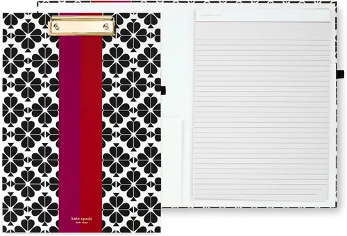 Vista 12 de kate spade new york Portapapeles de tapa dura con clip de perfil bajo, padfolio profesional incluye bloc de notas rayado, trabilla para bolígrafo