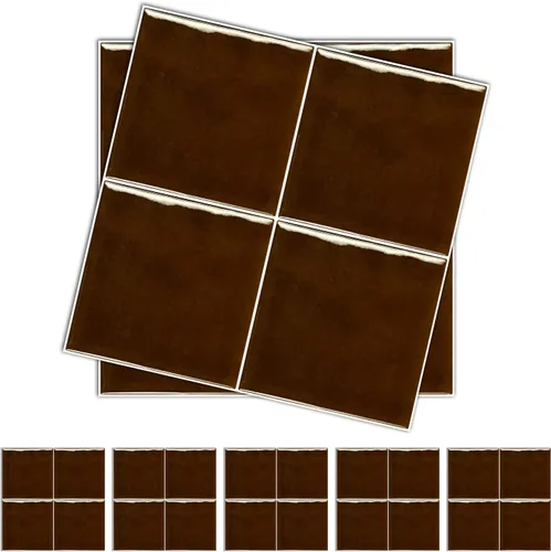 Vista 30 de Alwayspon Adhesivo de vinilo brillante de ladrillo de Provenza, autoadhesivo para azulejos de pared de transferencia de salpicaduras para cocina