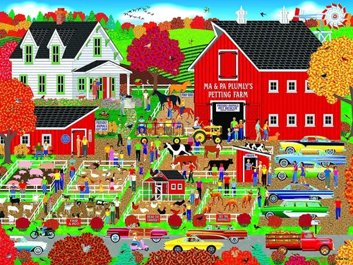 Vista 9 de RoseArt - Home Country - Dozing Bear Lodge - Rompecabezas de 1000 piezas para adultos