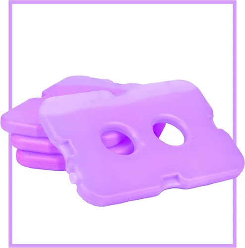 Vista 8 de Healthy Packers Ice Packs for Lunch Boxes, Slim Cooler Ice Packs Morado (paquete de 4)