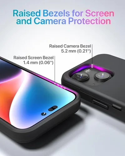 Vista 5 de TORU CX Slim - Funda tipo cartera para iPhone 15, funda protectora a prueba de golpes resistente con tarjetero oculto y ranura para tarjetas, espejo