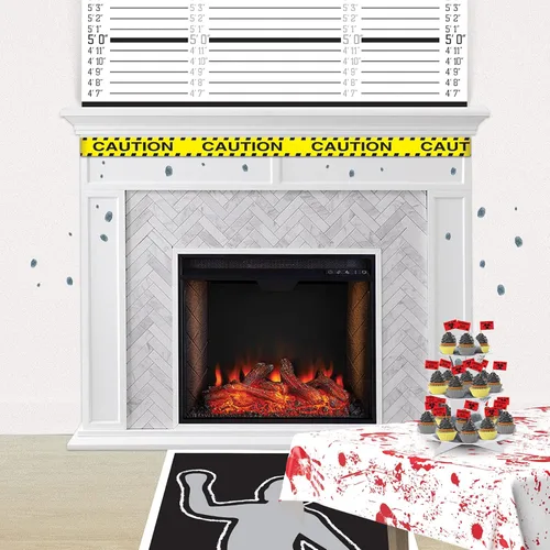 Vista 5 de Beistle 54242 - 22 piezas de huellas dactilares para pared, 1 lámina, 12 x 17 pulgadas, negro/blanco