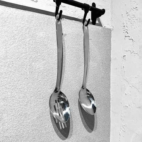 Vista 5 de IMEEA Cuchara de Cocina de Acero Inoxidable Cuchara Grande para Servir Cucharas Ranuradas para Cocinar 12.8 Pulgadas, Juego de 2