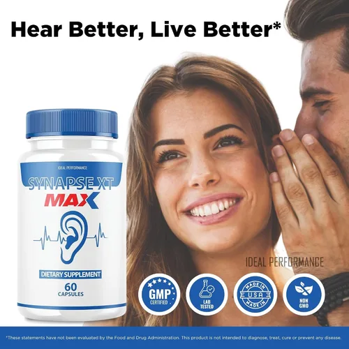 Vista 4 de IDEAL PERFORMANCE Synapse XT Max Tinnitus Supplement Pro Premium - Paquete de 2 pastillas de alivio (120 cápsulas)