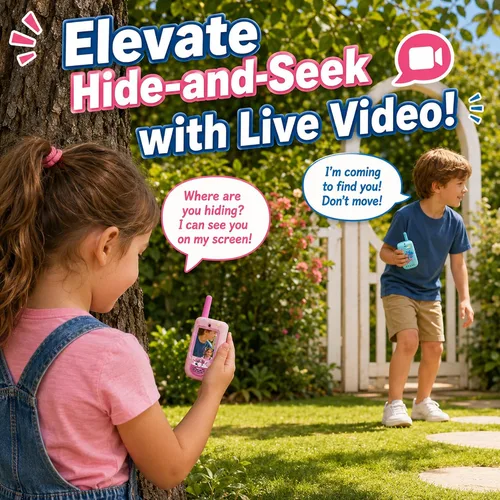 Vista 9 de Video Walkie Talkies for Kids, Dinosaur & Unicorn Cover 2 Pack